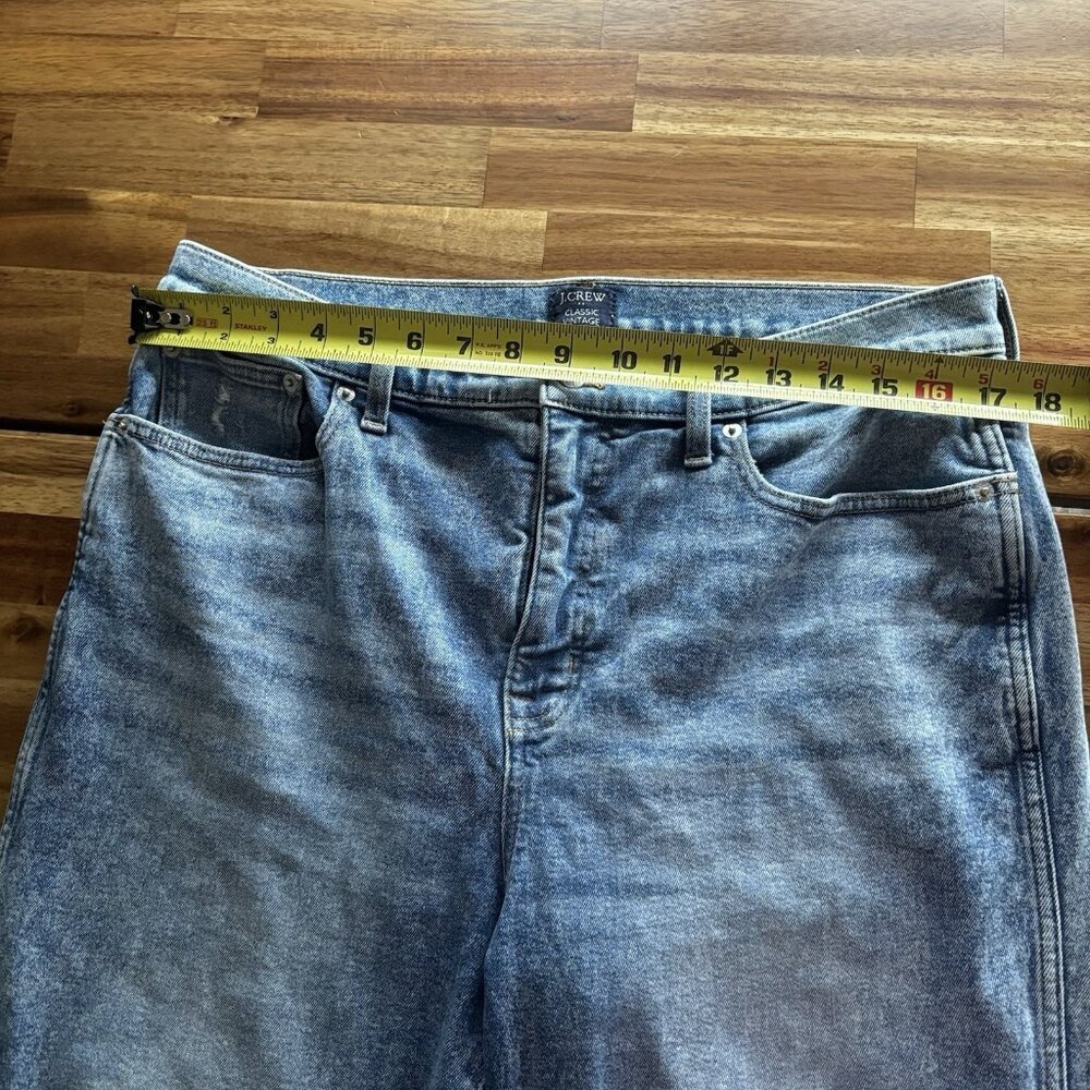 J Crew Vintage Classic Women’s Denim Jeans Sz 32 Raw Hem High Rise Casual Preppy - Picture 11 of 13